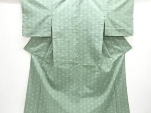 麻の葉模様織出し手織り紬着物